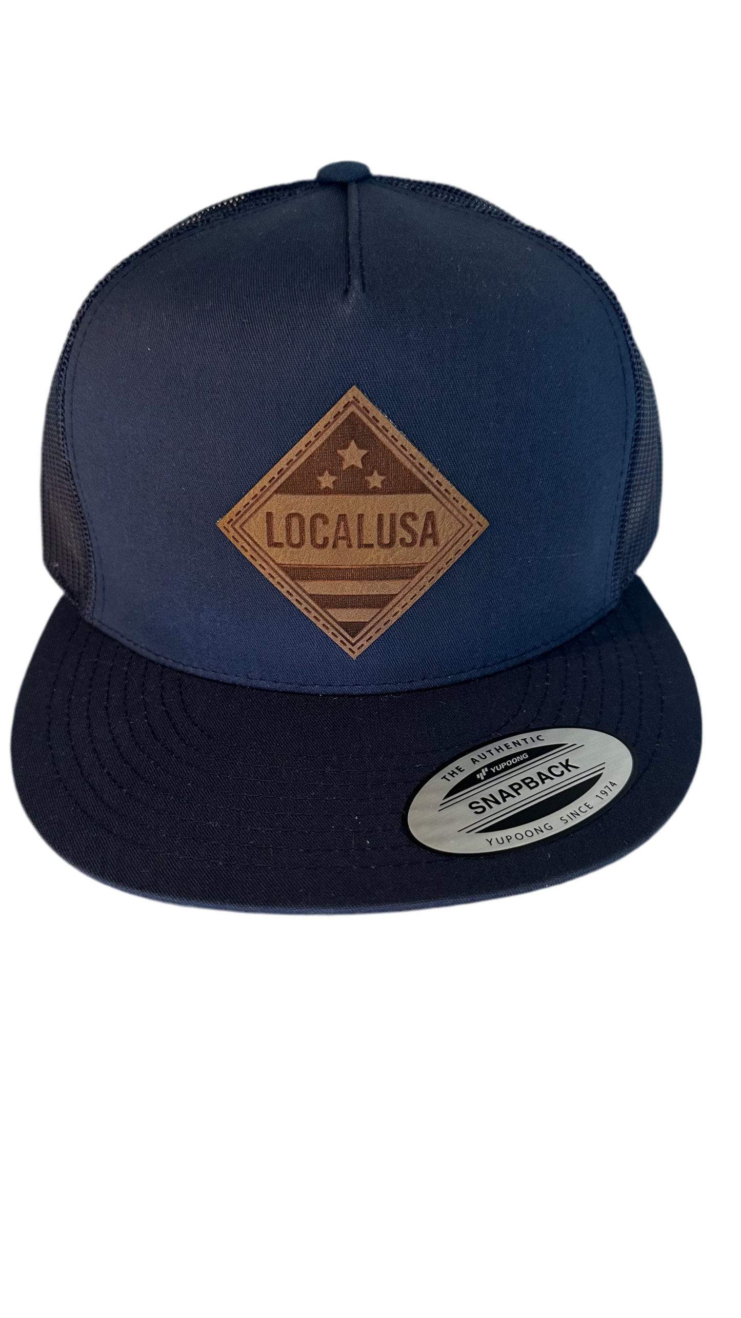 LOCALusa Diamond Leather Patch Flat & Regular Bill