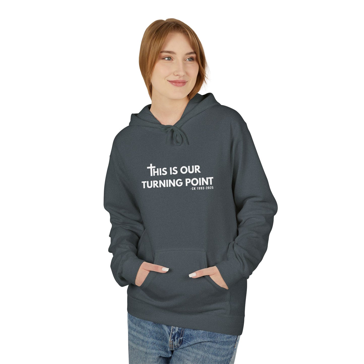 Charlie Kirk Turning Point Unisex Softstyle Fleece Hoodie