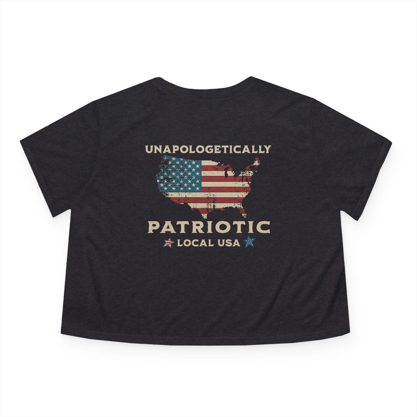 Unapologetically Patriotic Women's Flowy Cropped Tee