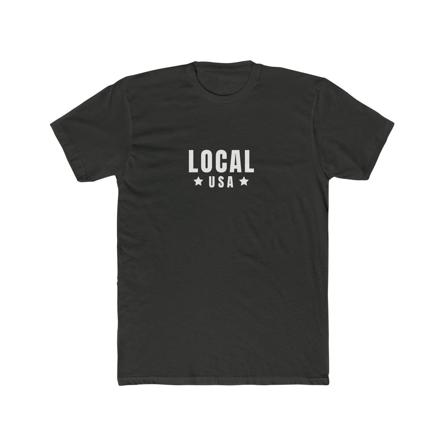 LOCALusa Star (white) Unisex Cotton Crew Tee