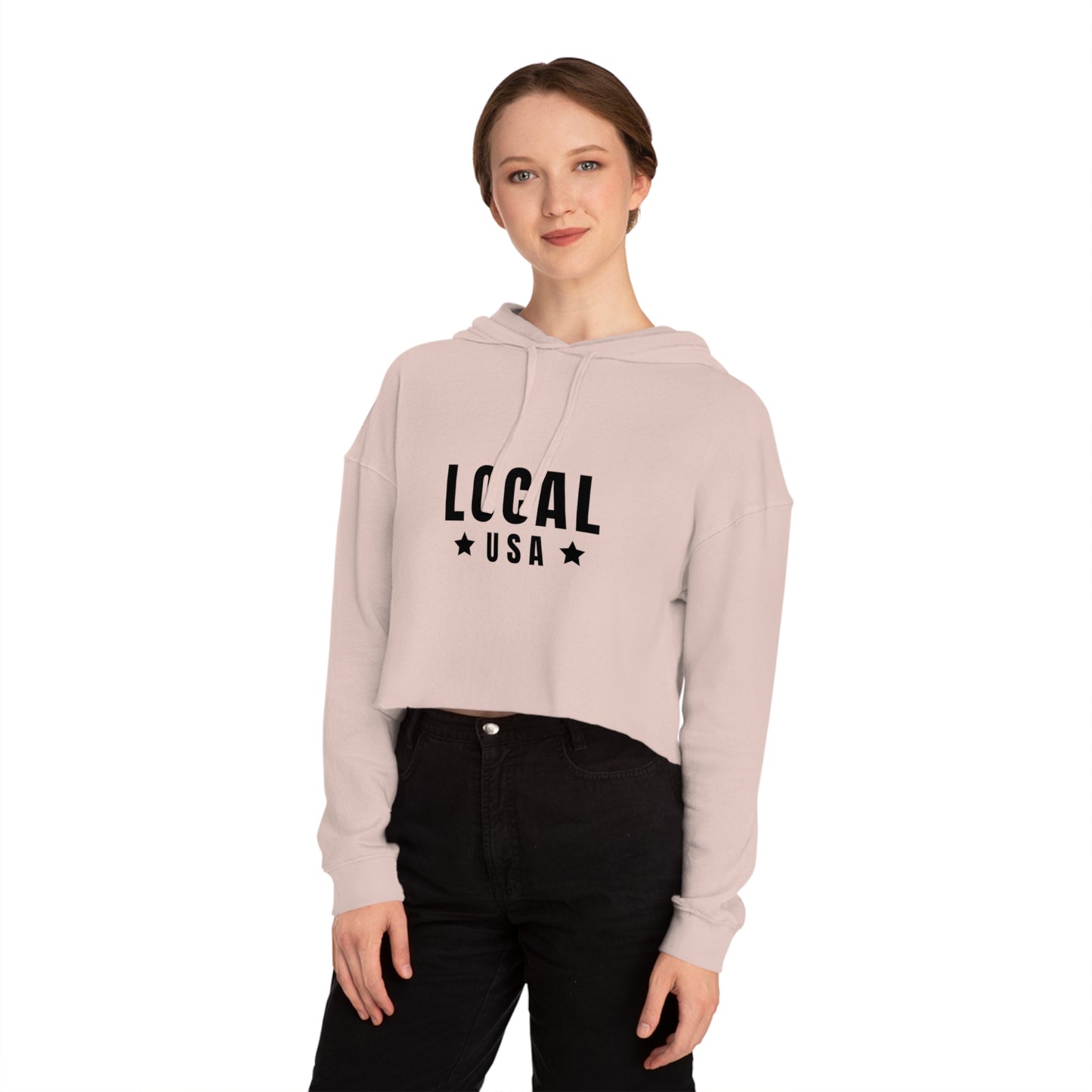 LOCALusa Star Women’s Cropped Hooded Sweatshirt