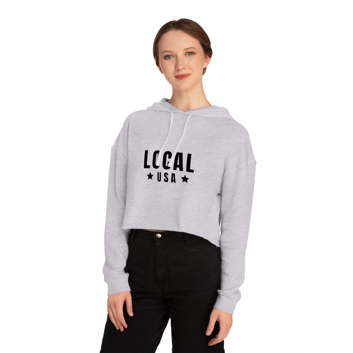 LOCALusa Star Women’s Cropped Hooded Sweatshirt