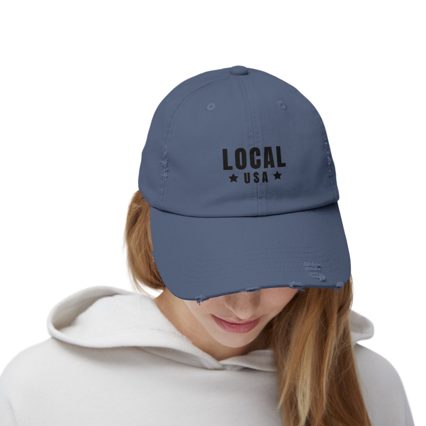 LocalUSA Unisex Distressed Cap