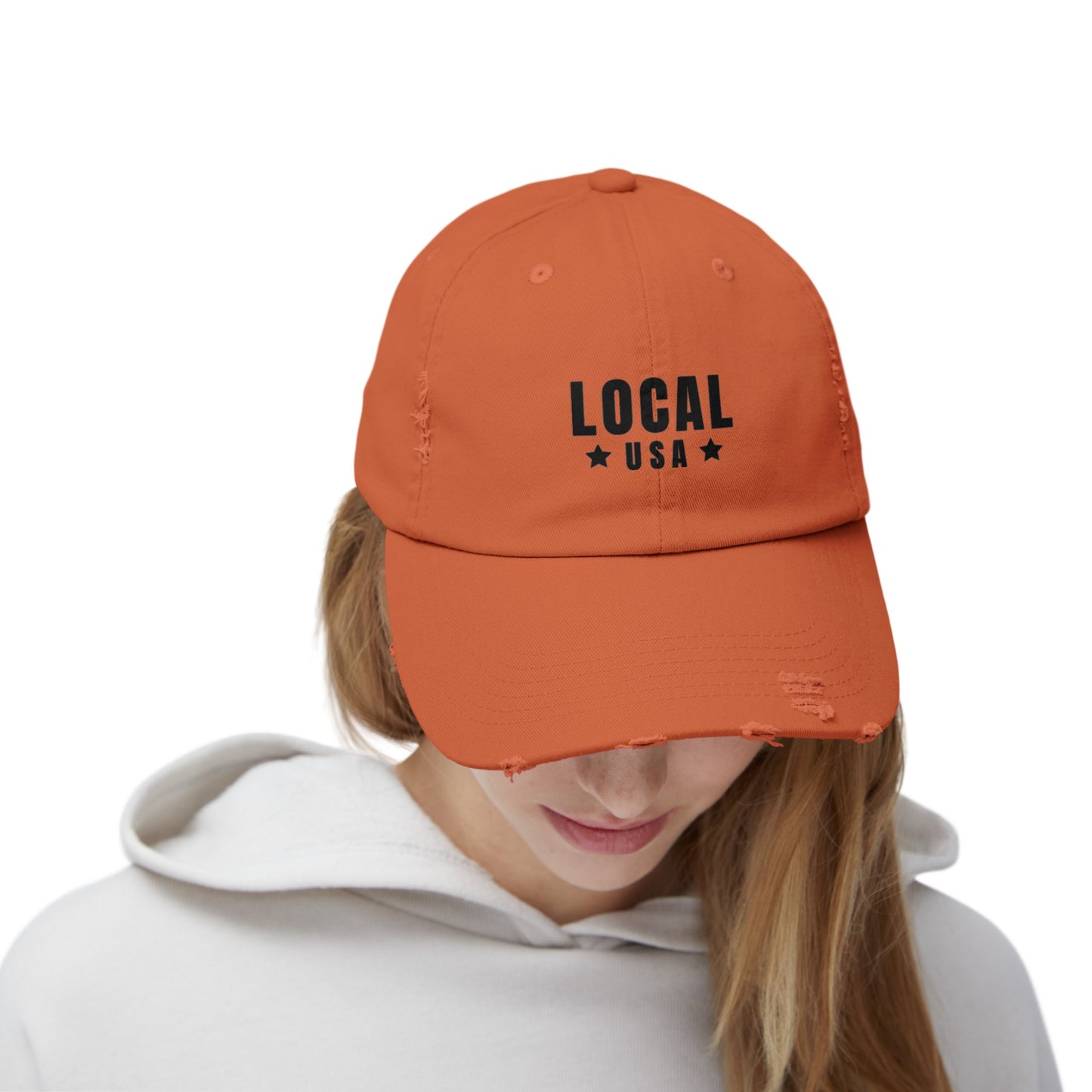 LocalUSA Unisex Distressed Cap