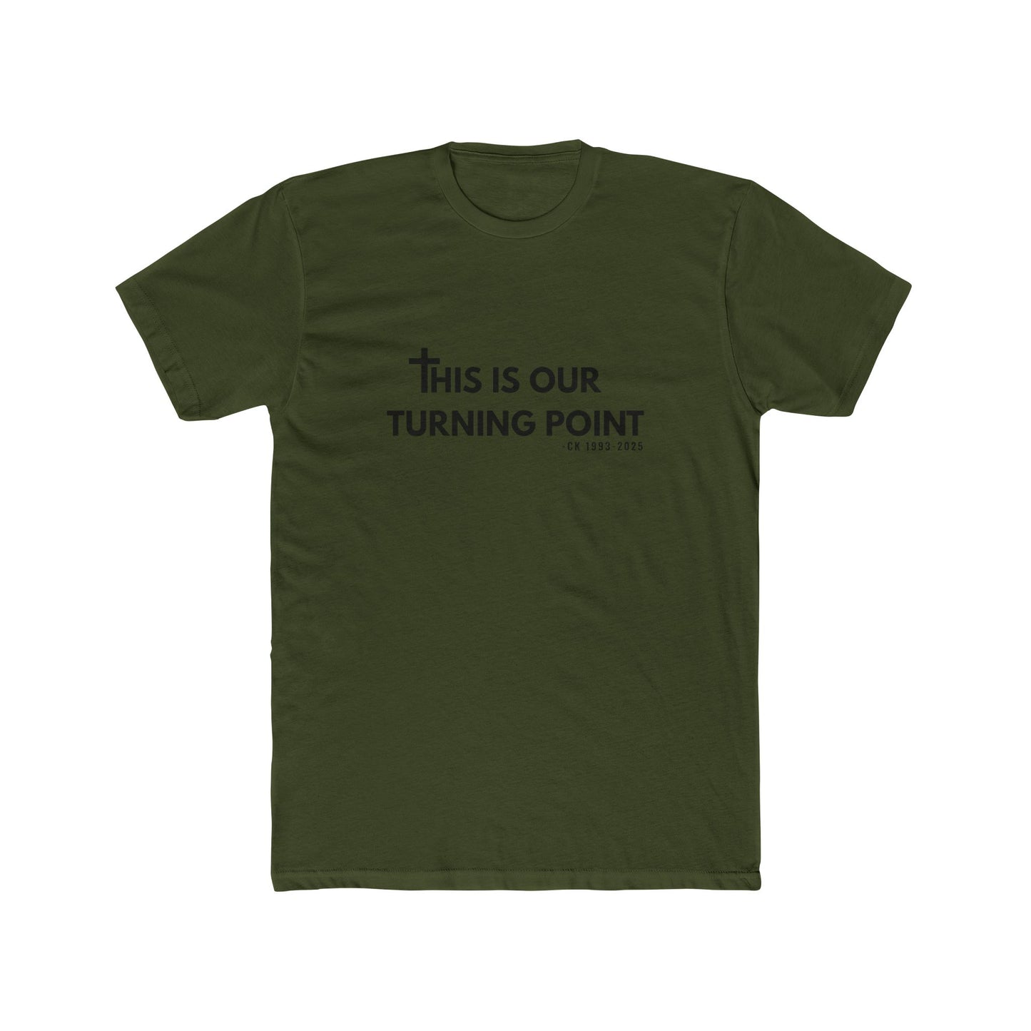 Charlie Kist Turning Point (Black font) Unisex Cotton Crew Tee
