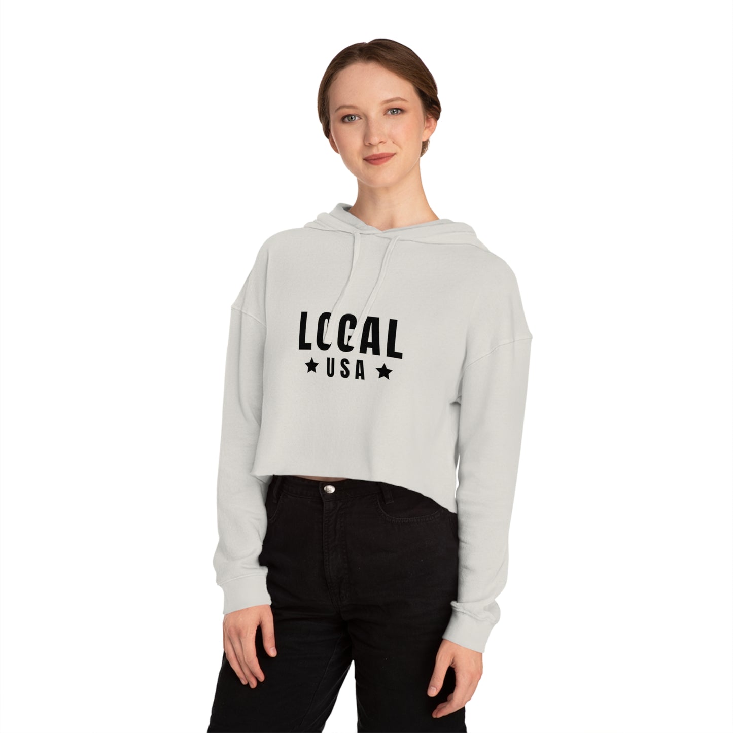 LOCALusa Star Women’s Cropped Hooded Sweatshirt