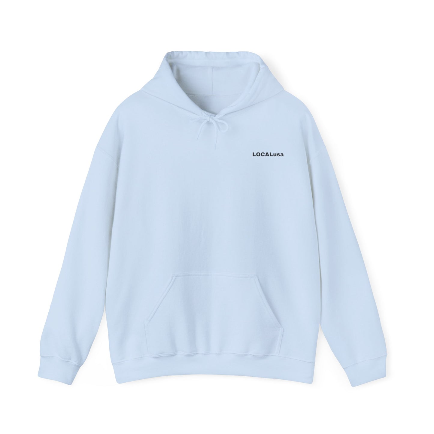 LOCALusa Black & White Unisex Hooded Sweatshirt
