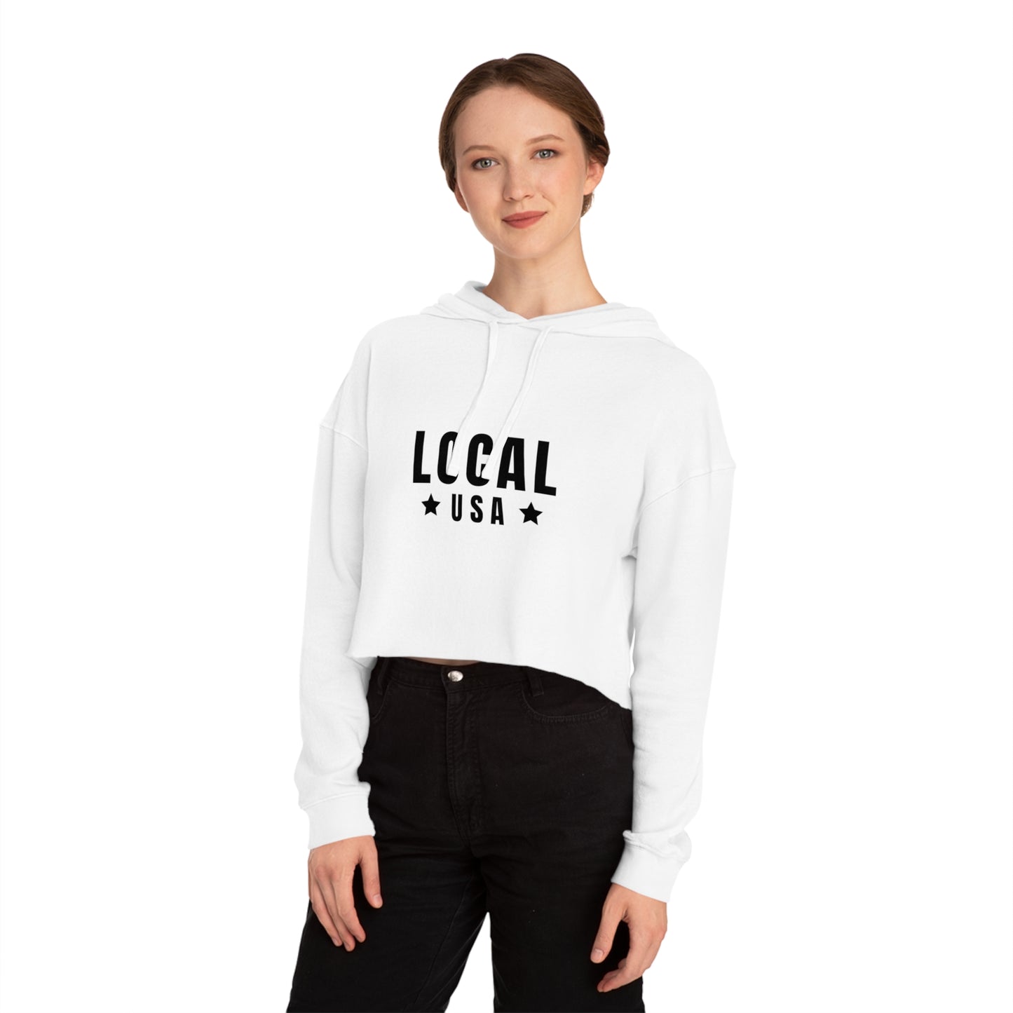 LOCALusa Star Women’s Cropped Hooded Sweatshirt