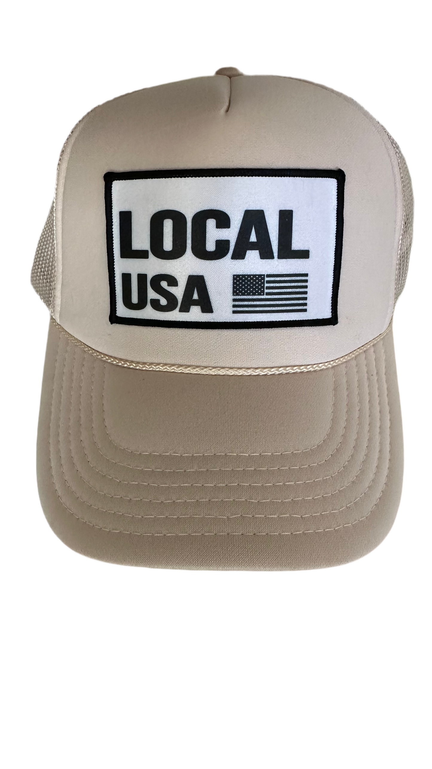 LOCALusa White Patch Trucker