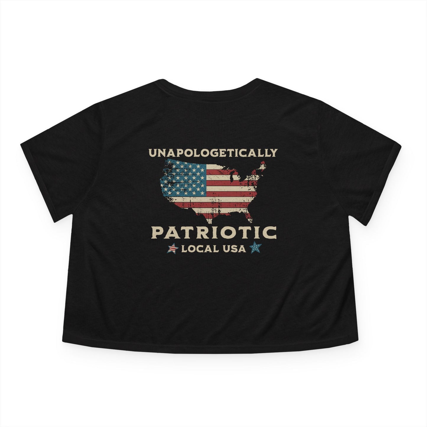 Unapologetically Patriotic Women's Flowy Cropped Tee