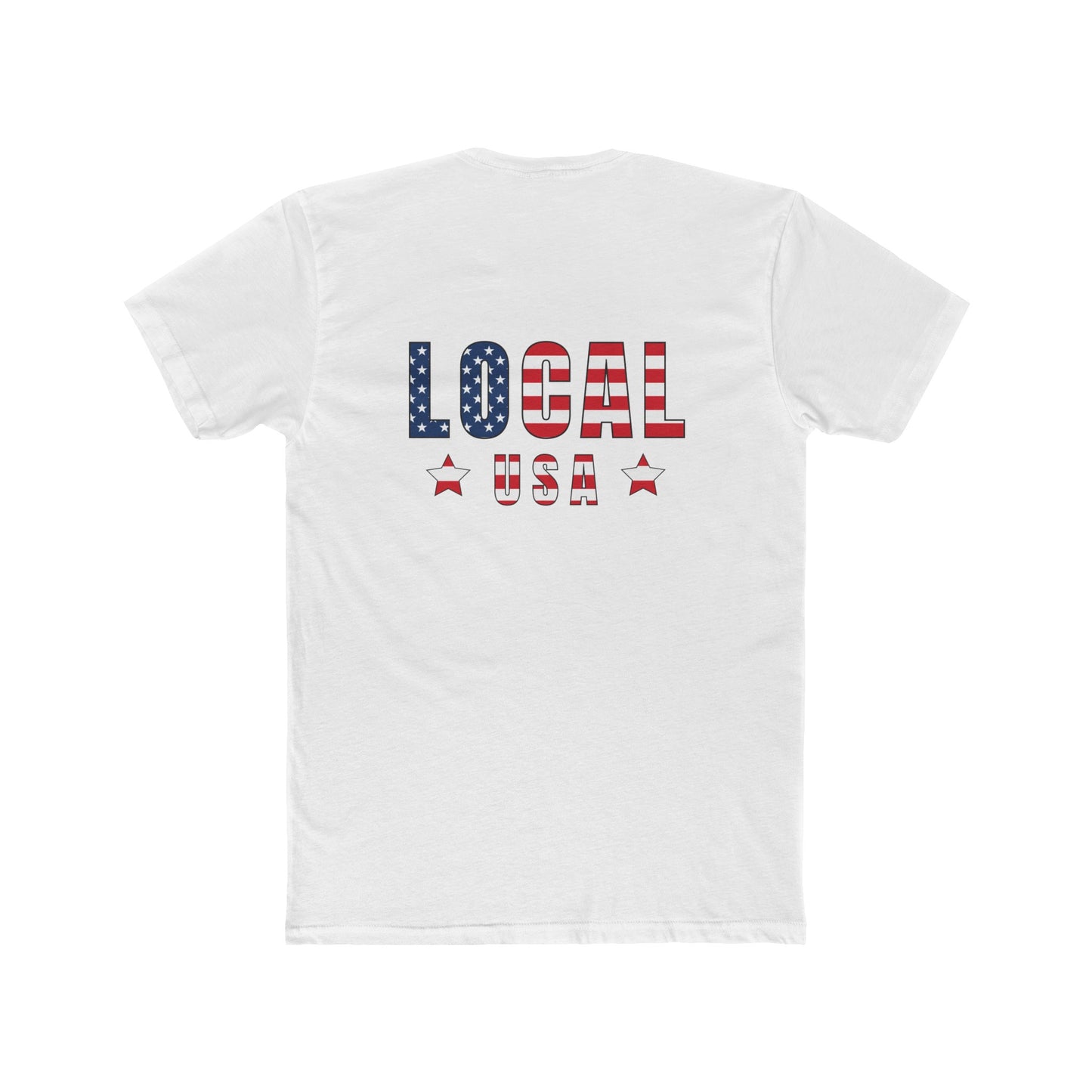 LOCALusa Flag Stars Men's Cotton Crew Tee