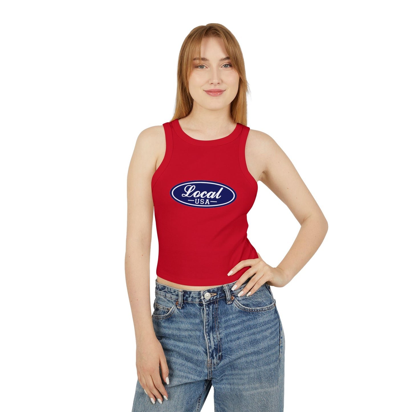 LOCALusa (FORD) Women's Micro Rib Racer Tank Top