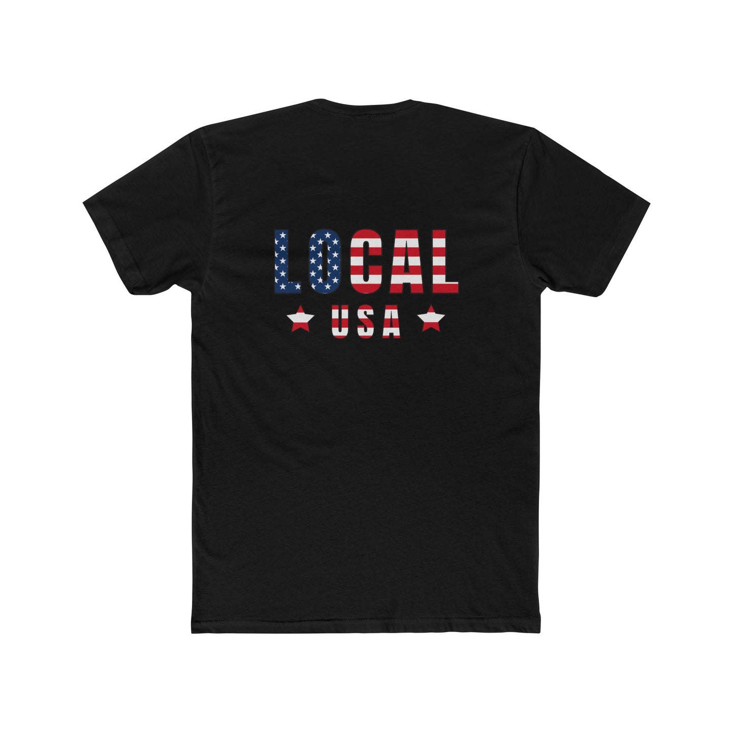 LOCALusa Flag Stars Men's Cotton Crew Tee