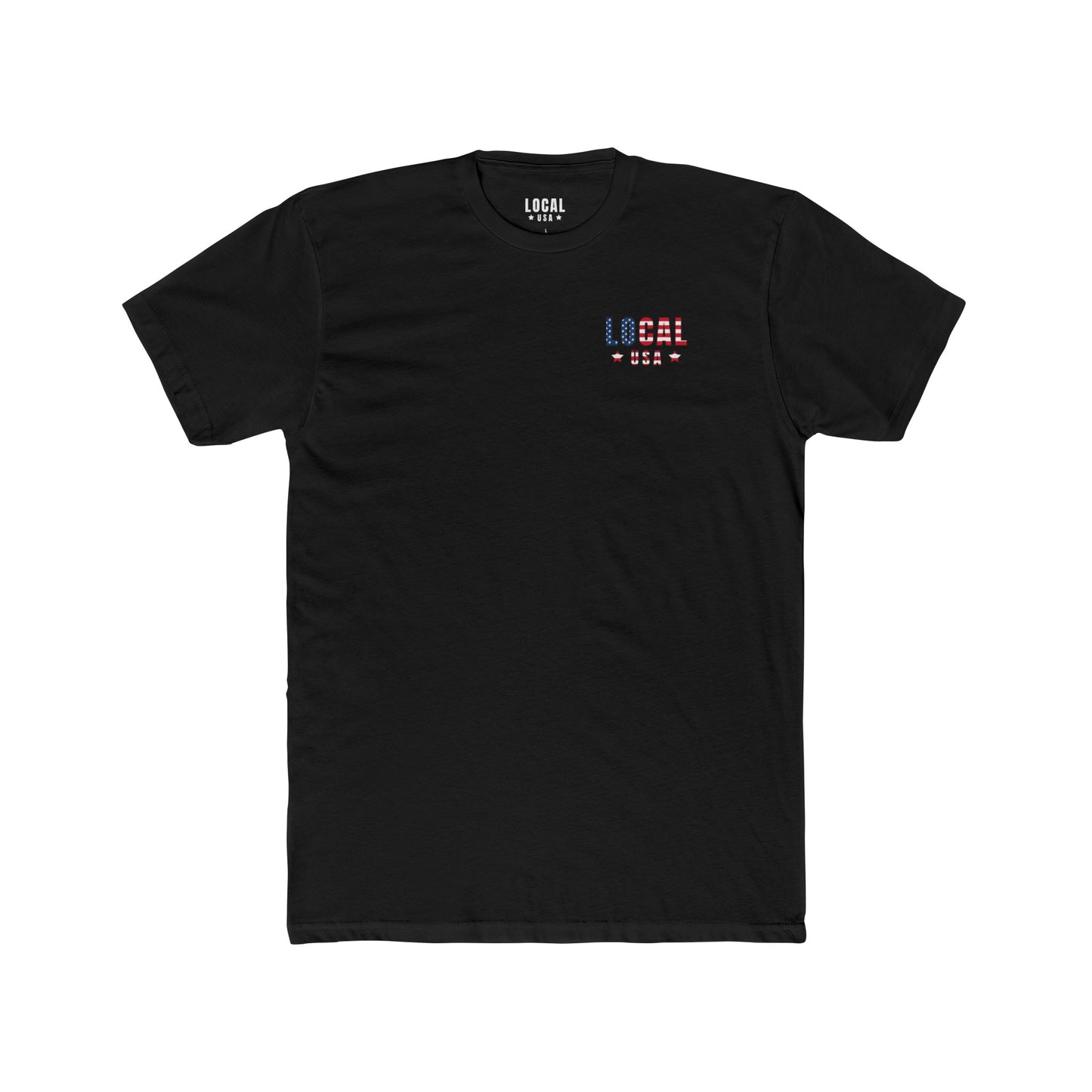 LOCALusa Flag Stars Men's Cotton Crew Tee