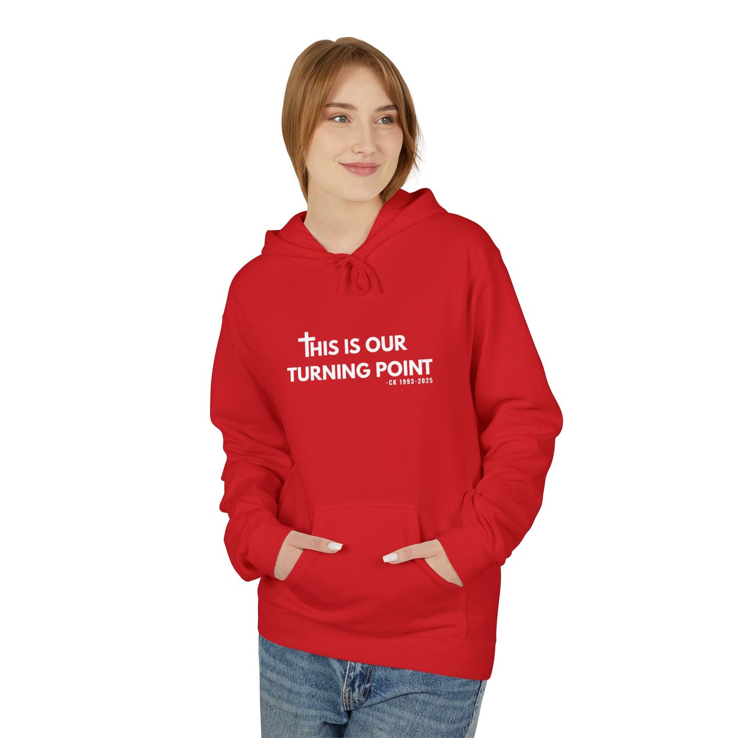 Charlie Kirk Turning Point Unisex Softstyle Fleece Hoodie