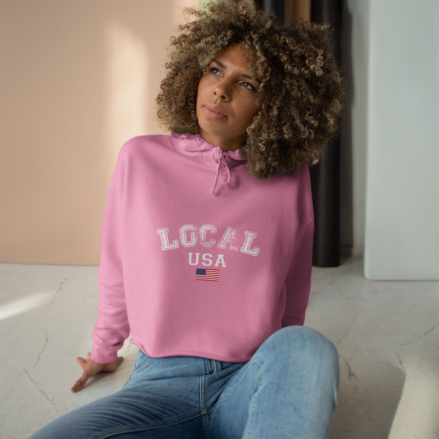 LOCALusa University Crop Hoodie