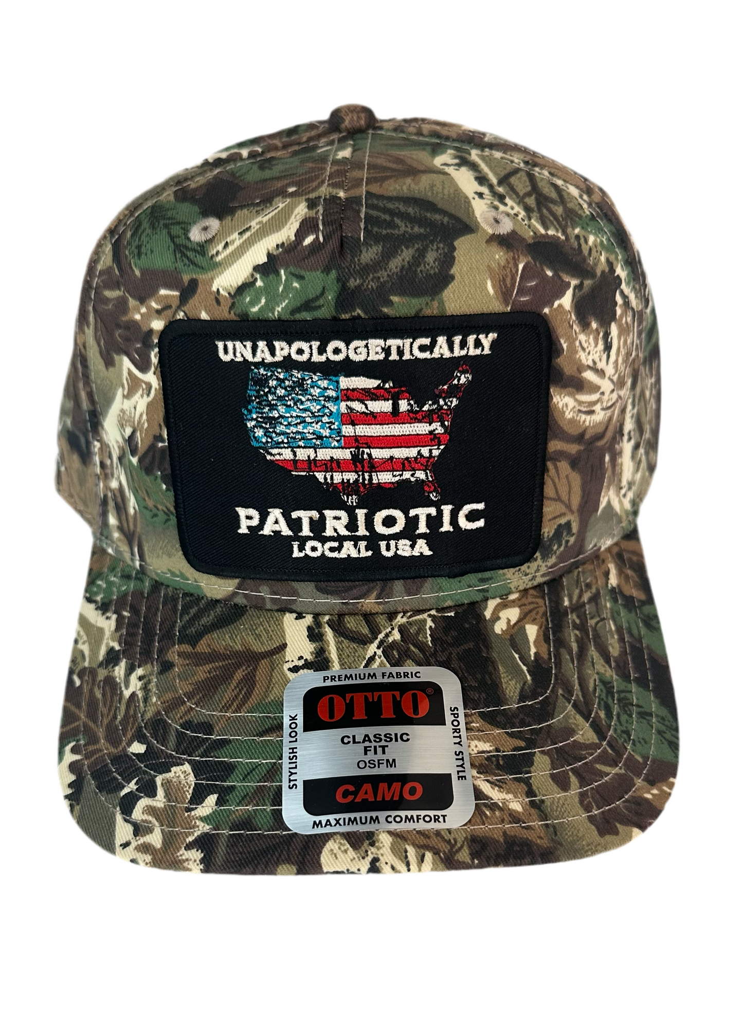 Unapologetically Patriotic-Tree Camo-Trucker Hat