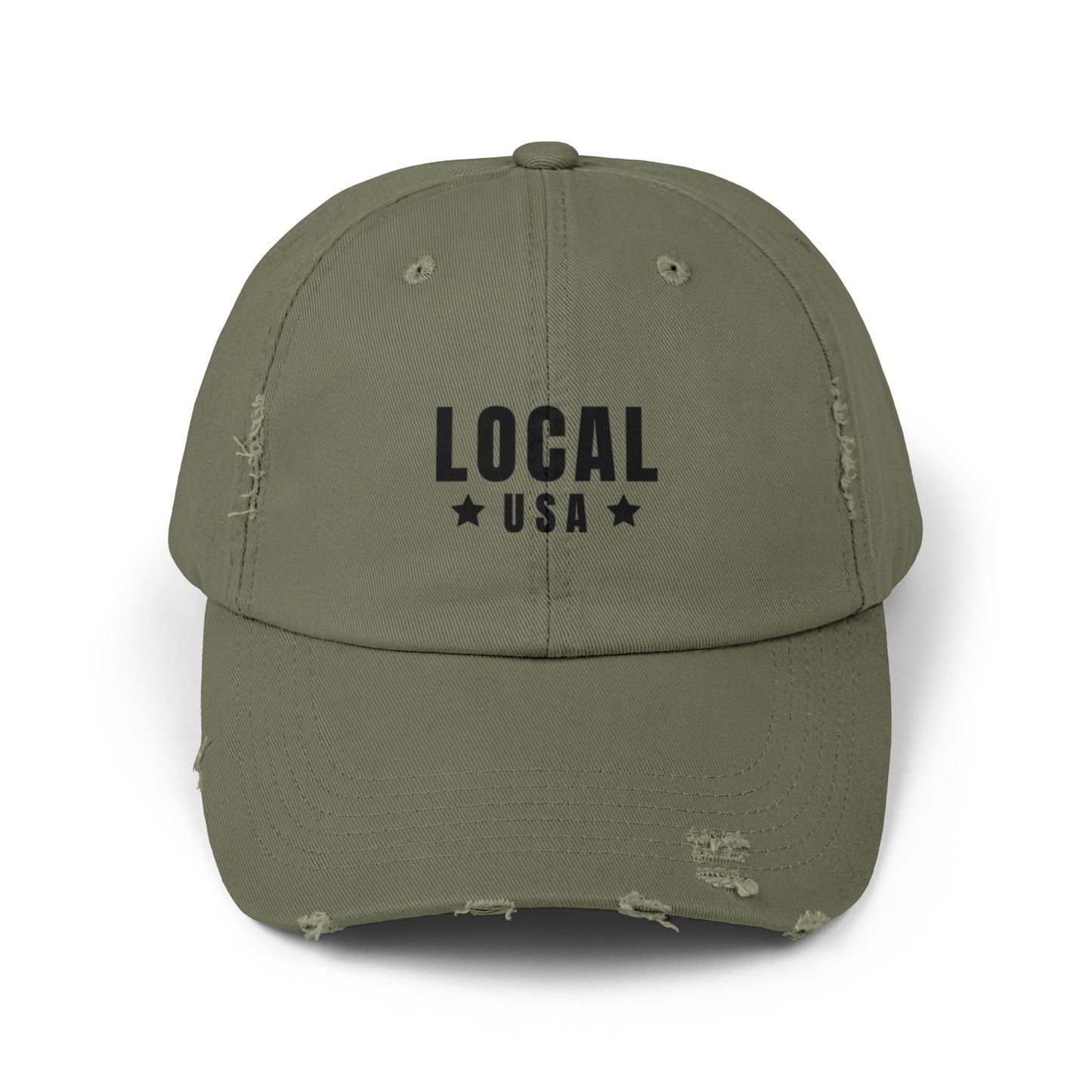 LocalUSA Unisex Distressed Cap