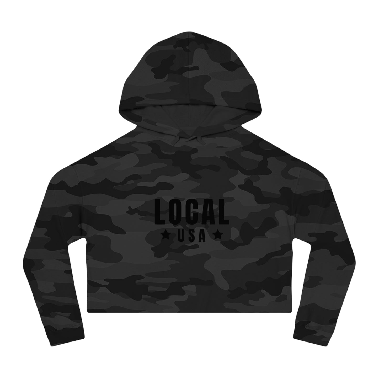LOCALusa Star Women’s Cropped Hooded Sweatshirt