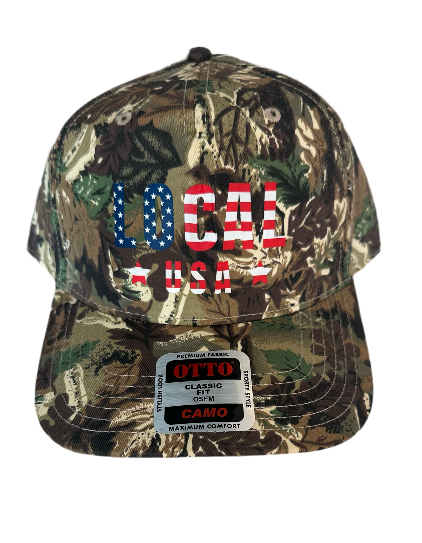 LOCALusa Star-Tree Camo-RWB-Trucker Hat