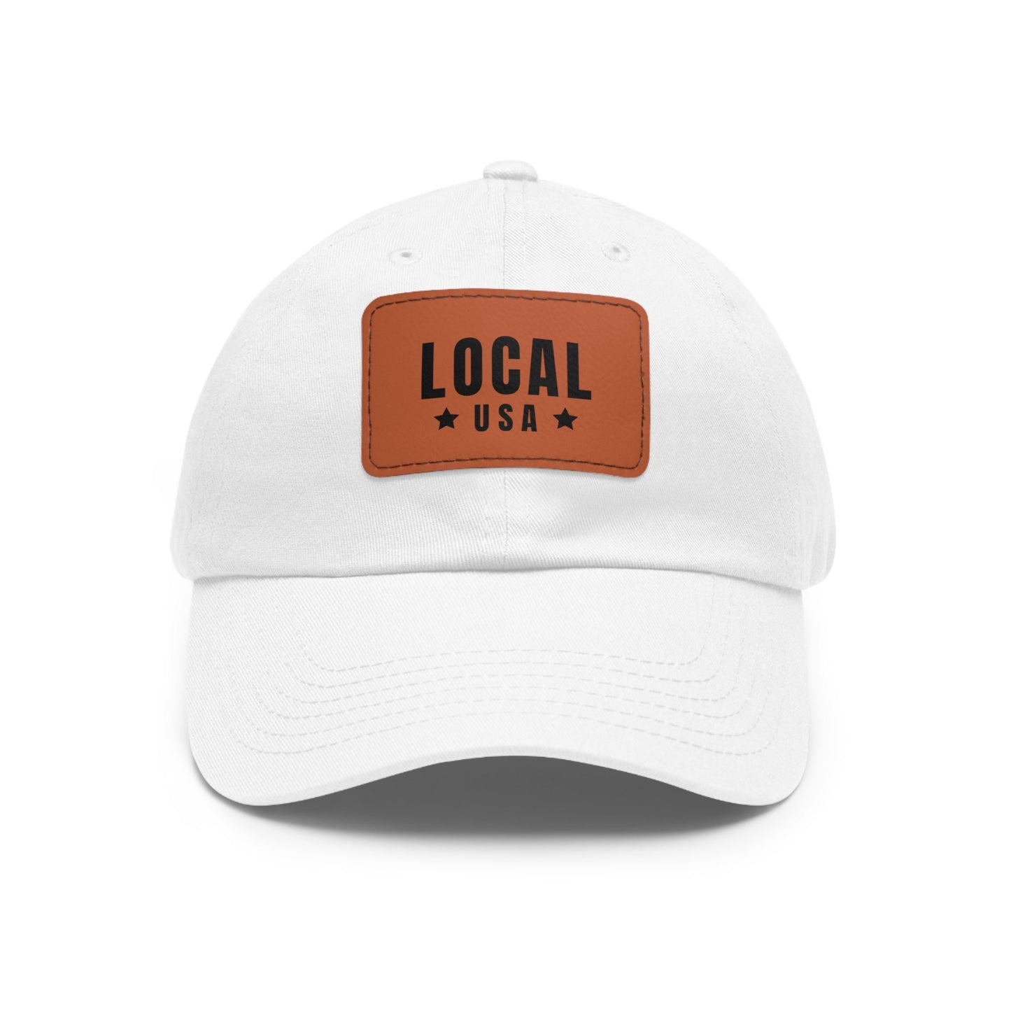 OG LOCALusa Dad Hat with Leather Patch (Rectangle)