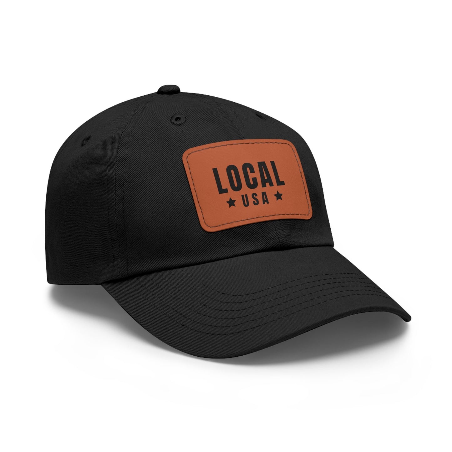 OG LOCALusa Dad Hat with Leather Patch (Rectangle)