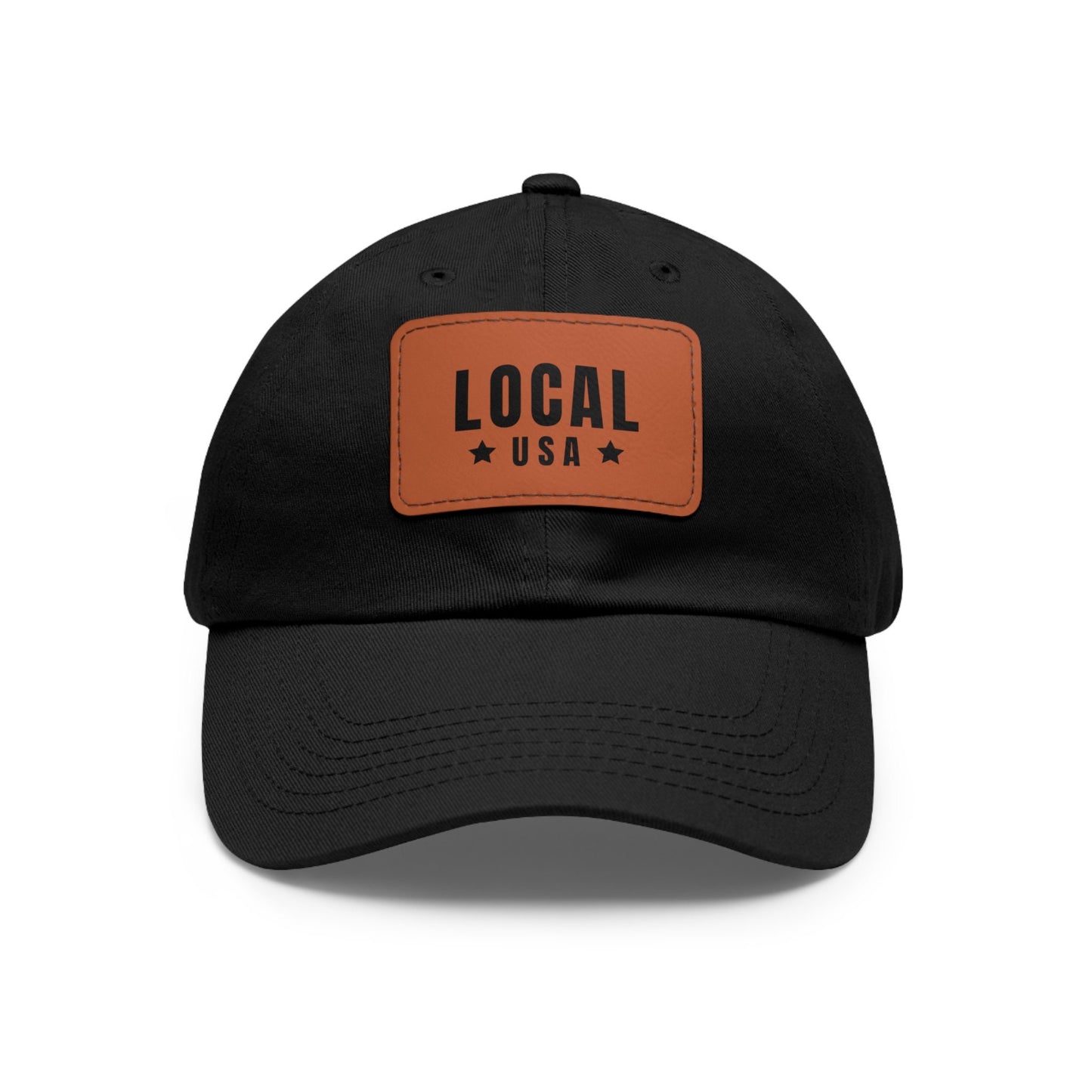 OG LOCALusa Dad Hat with Leather Patch (Rectangle)