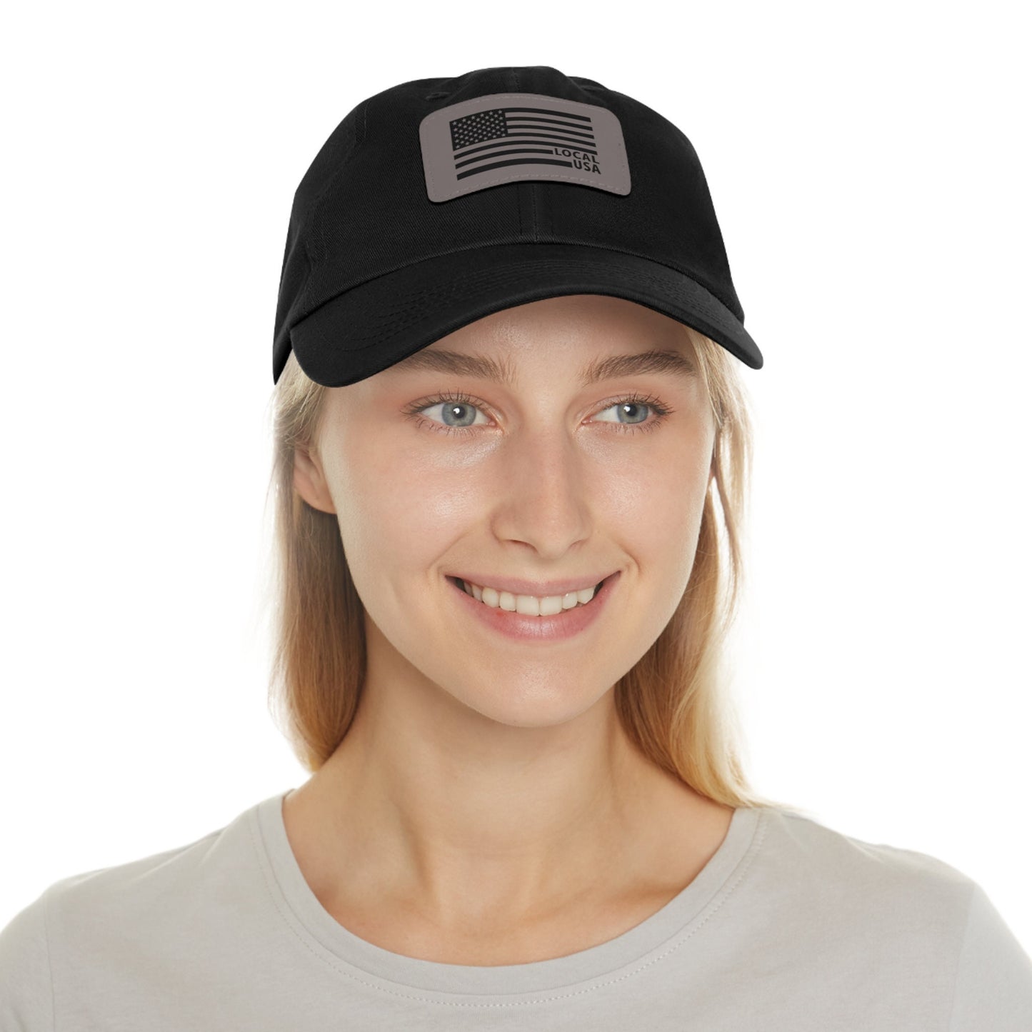 OG LOCALusa Dad Hat with Leather Patch (Rectangle)