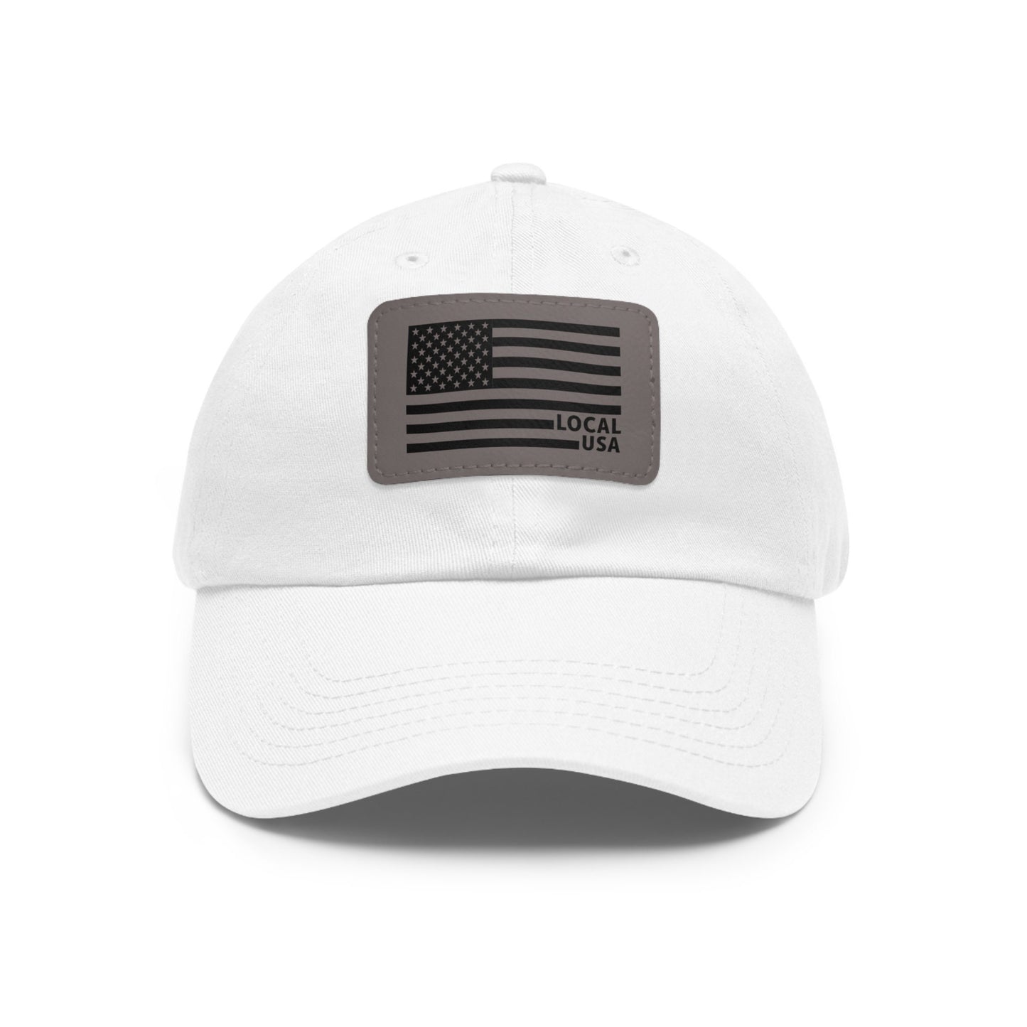OG LOCALusa Dad Hat with Leather Patch (Rectangle)