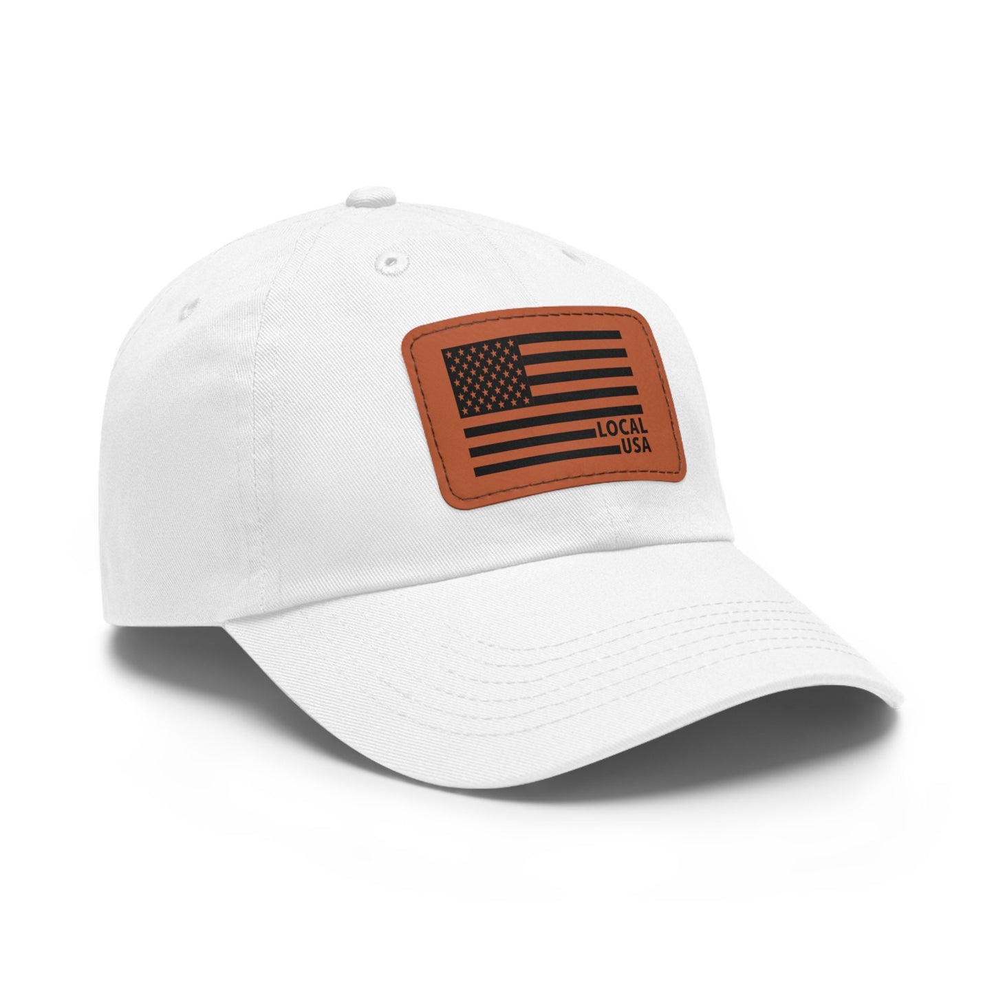 OG LOCALusa Dad Hat with Leather Patch (Rectangle)