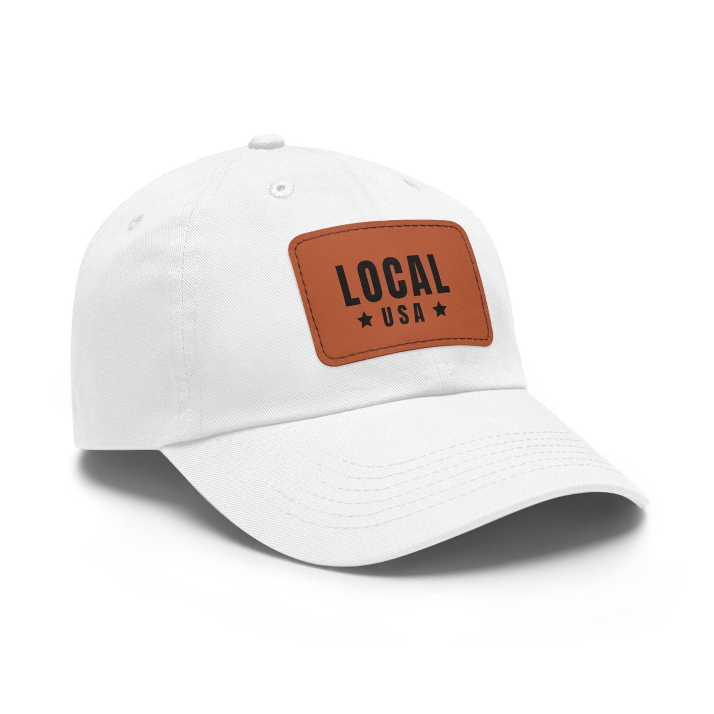 OG LOCALusa Dad Hat with Leather Patch (Rectangle)