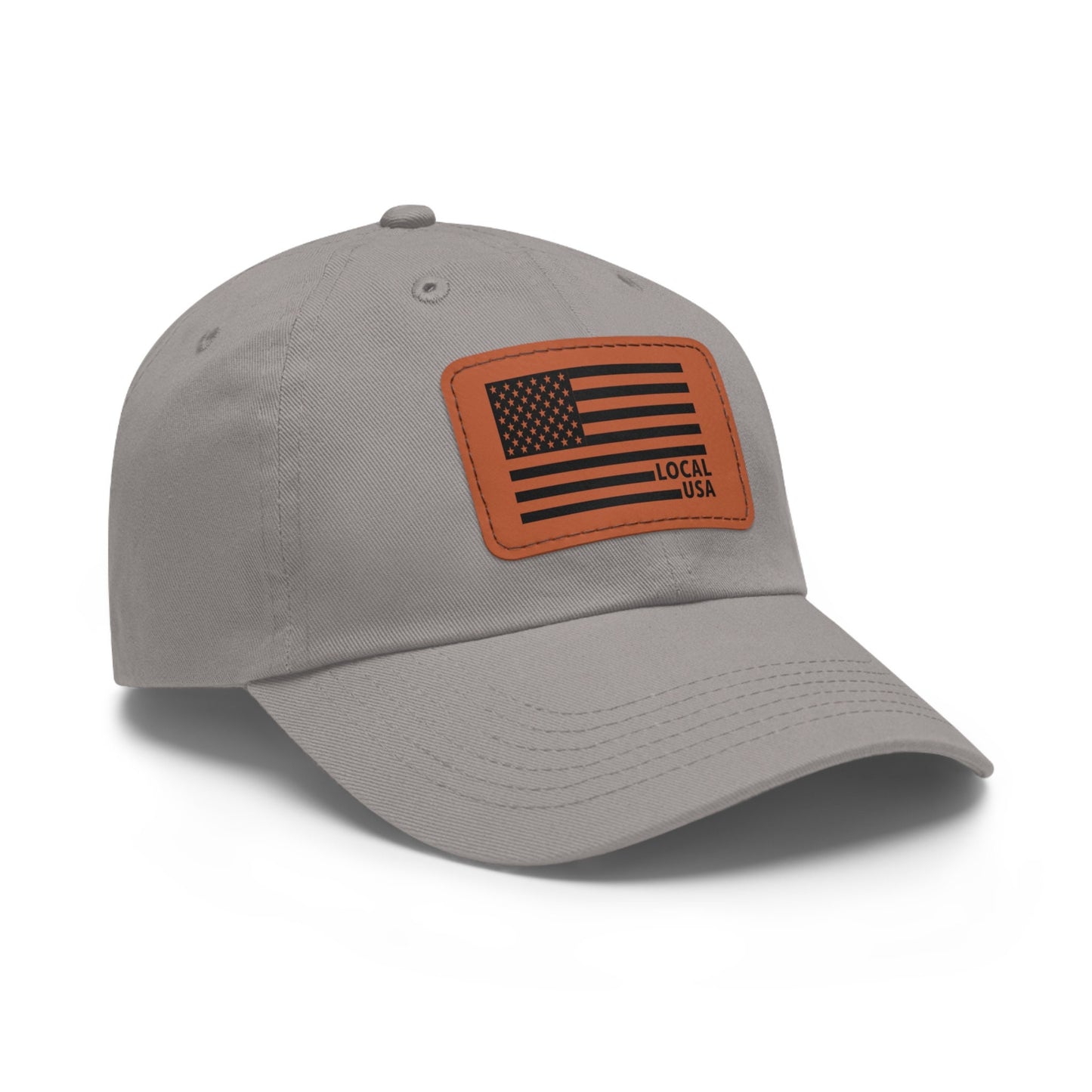 OG LOCALusa Dad Hat with Leather Patch (Rectangle)