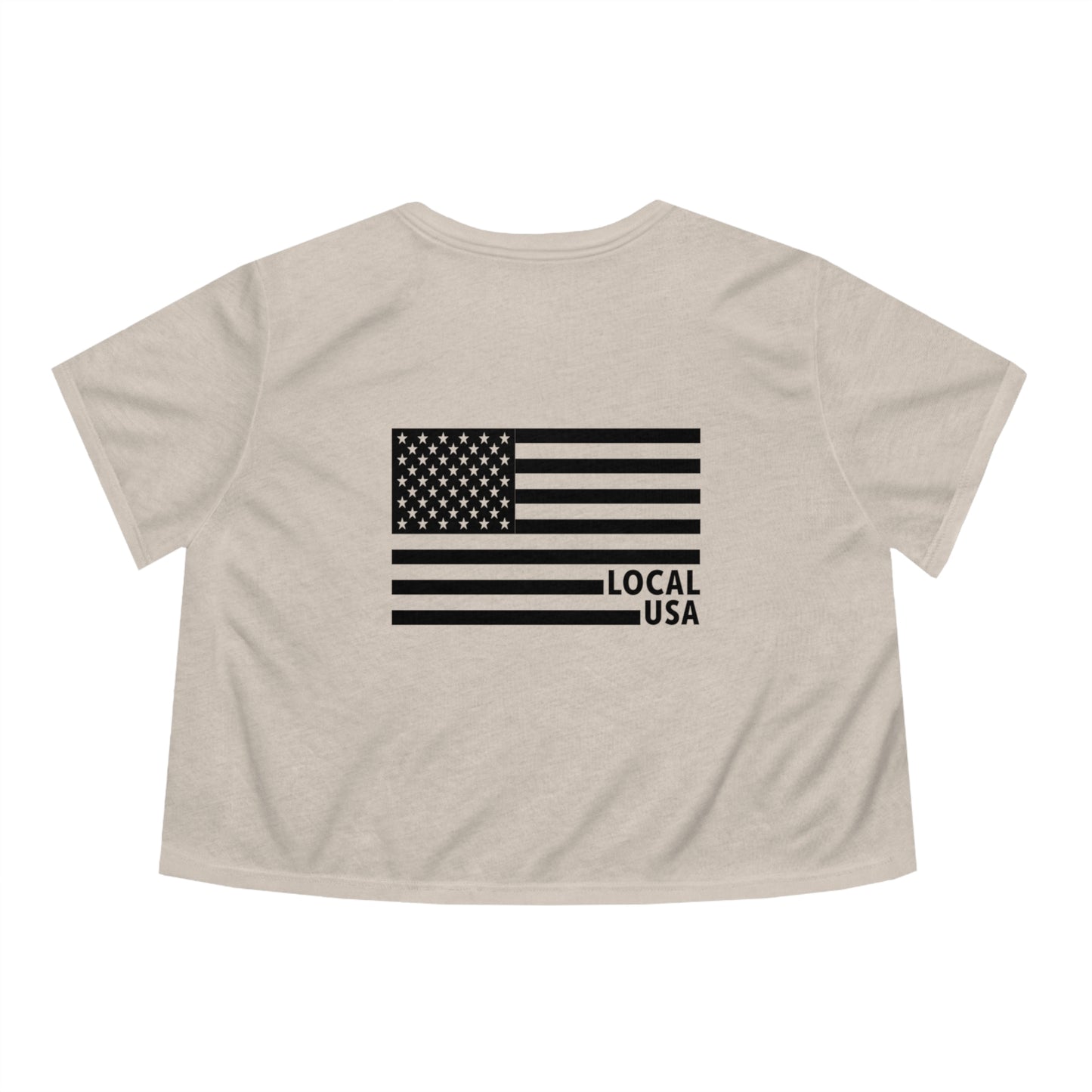 LOCALusa Women's Flag Flowy Cropped Tee