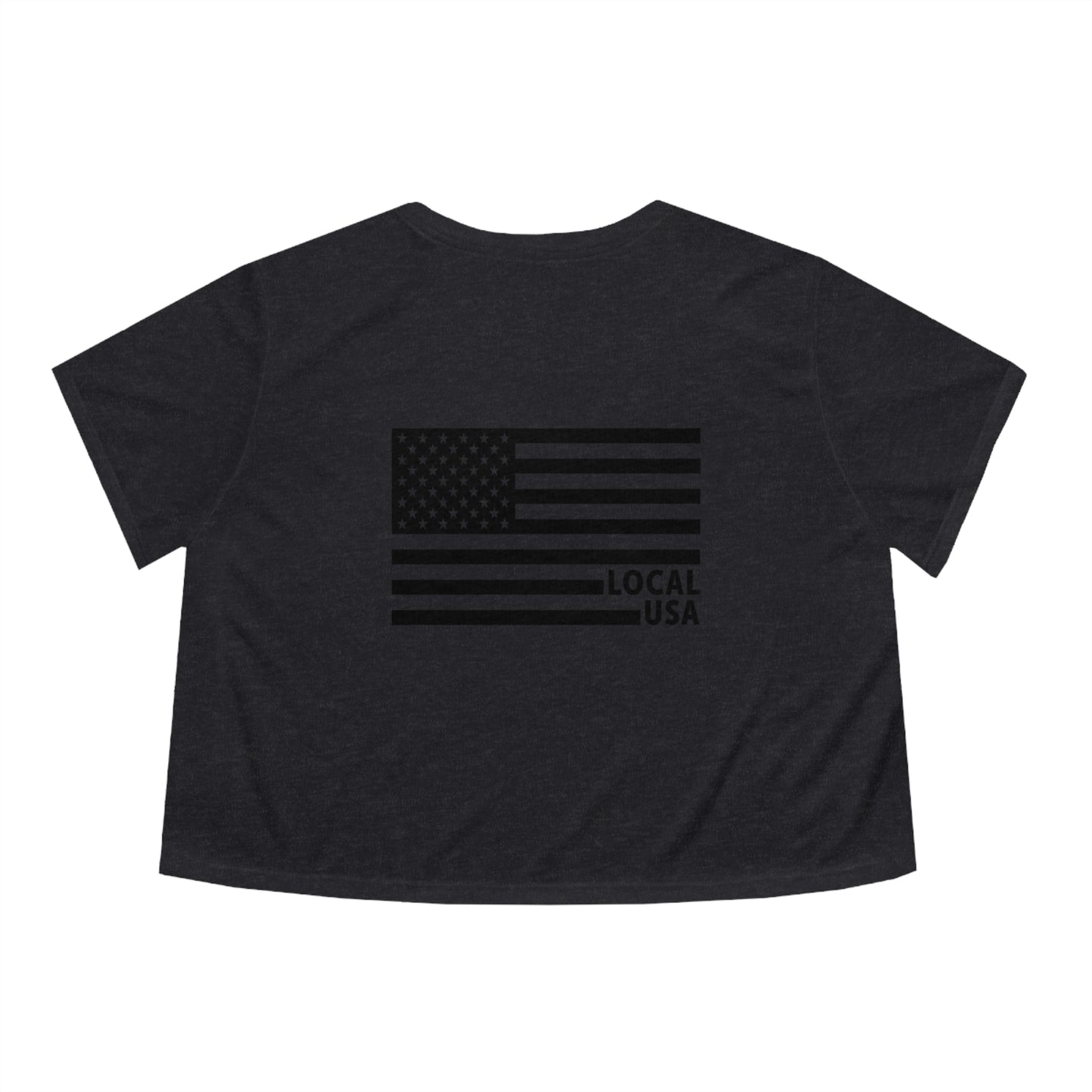 LOCALusa Women's Flag Flowy Cropped Tee