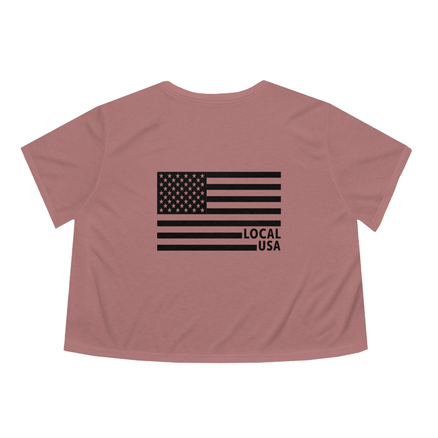 LOCALusa Women's Flag Flowy Cropped Tee