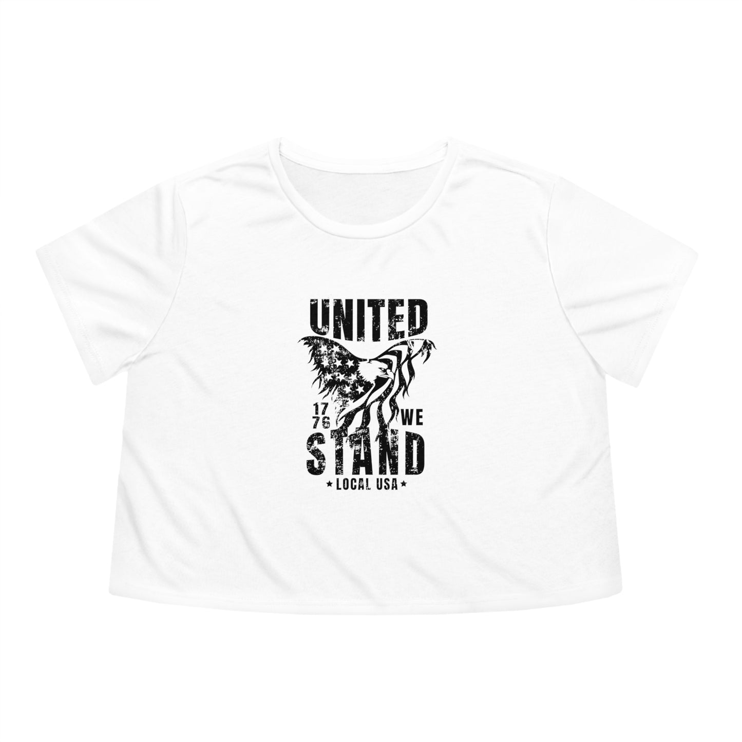 LOCALusa United We Stand Women's Flowy Cropped Tee