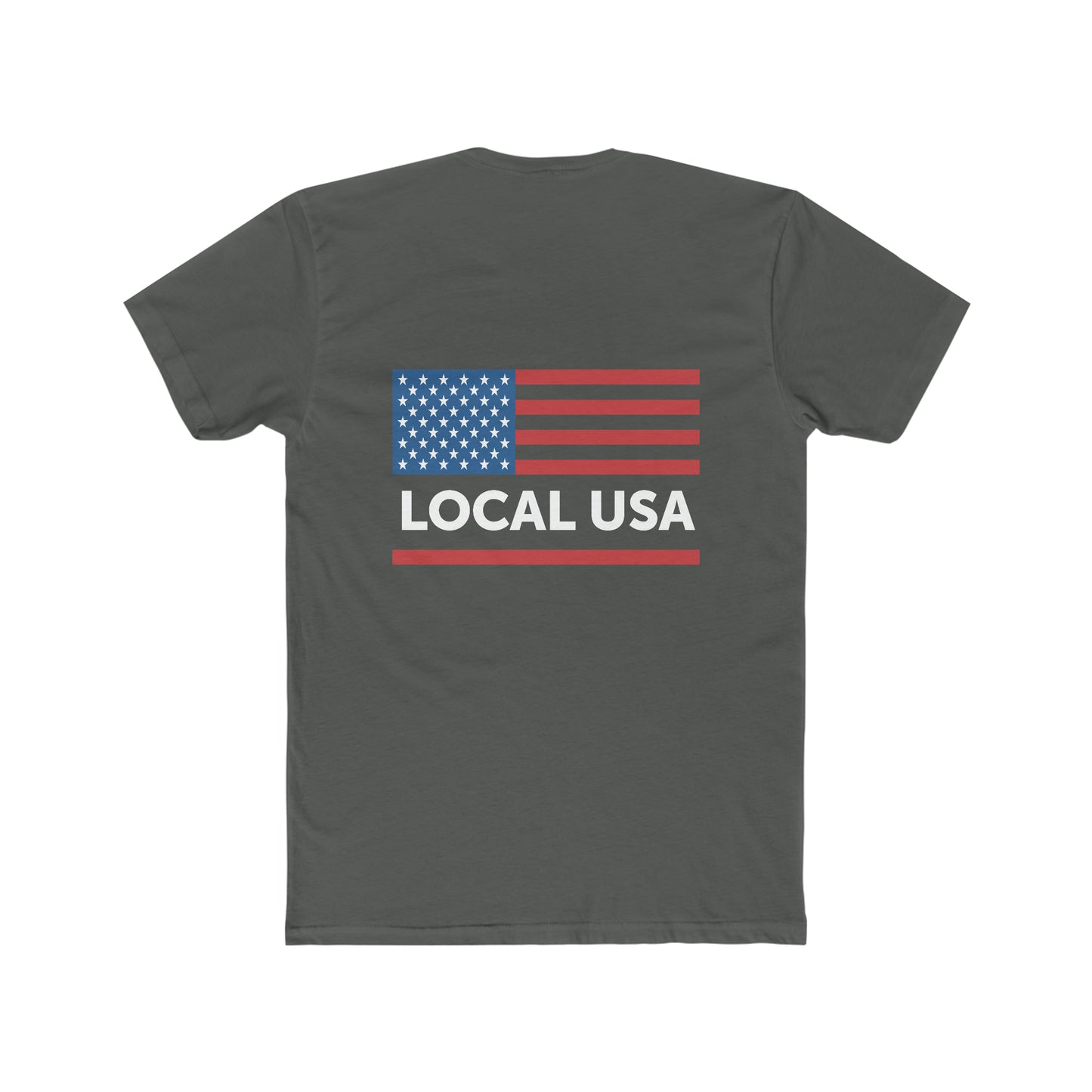 LOCALusa RWB Flag Men's Cotton Crew Tee