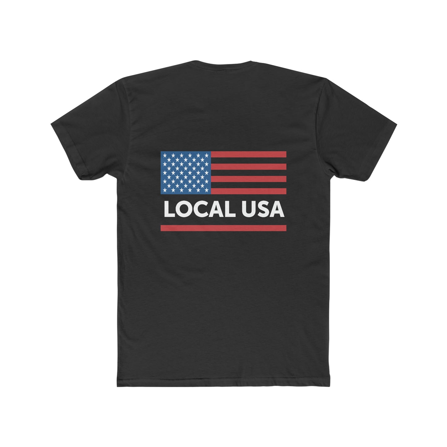 LOCALusa RWB Flag Men's Cotton Crew Tee