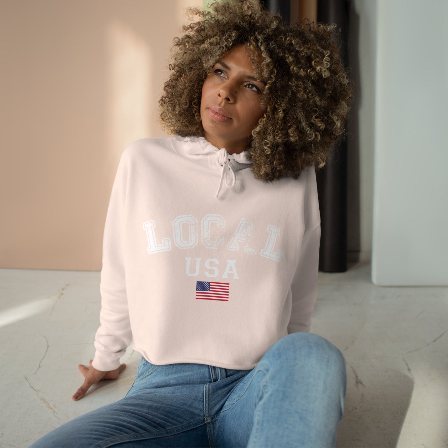 LOCALusa University Crop Hoodie