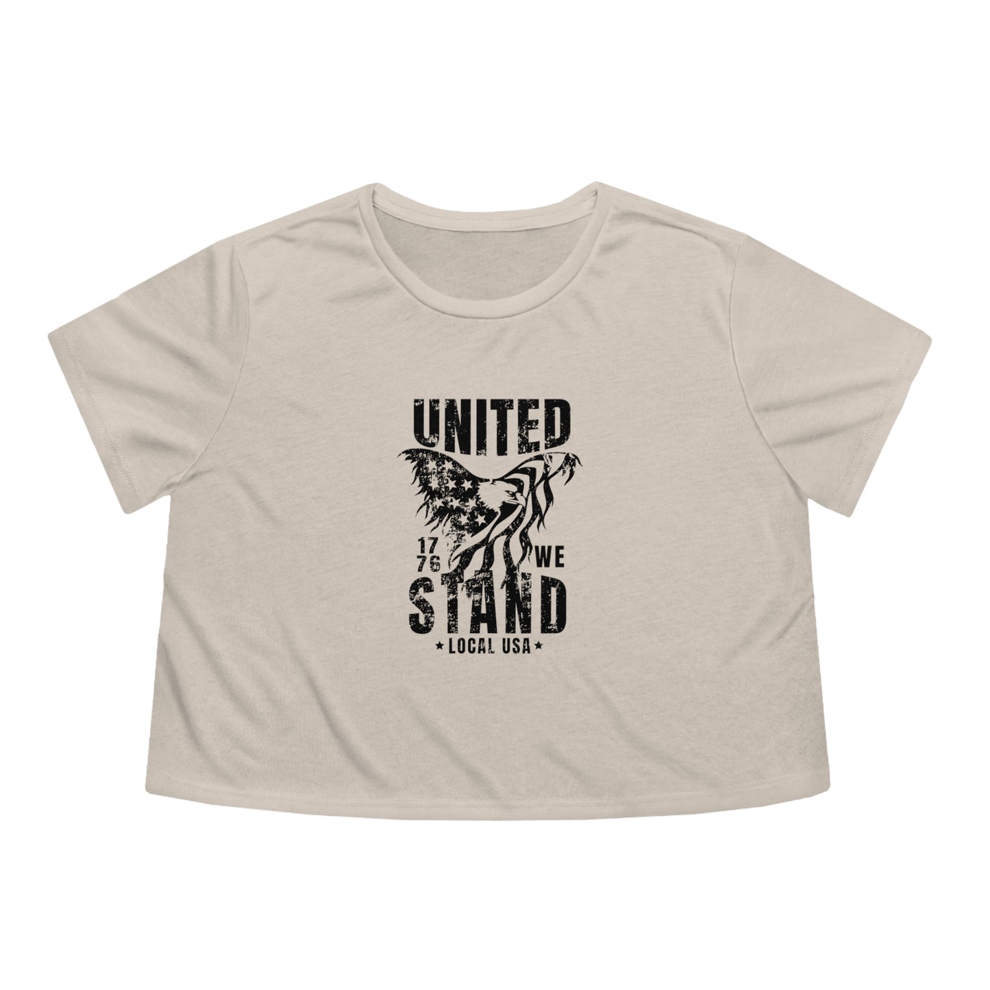 LOCALusa United We Stand Women's Flowy Cropped Tee