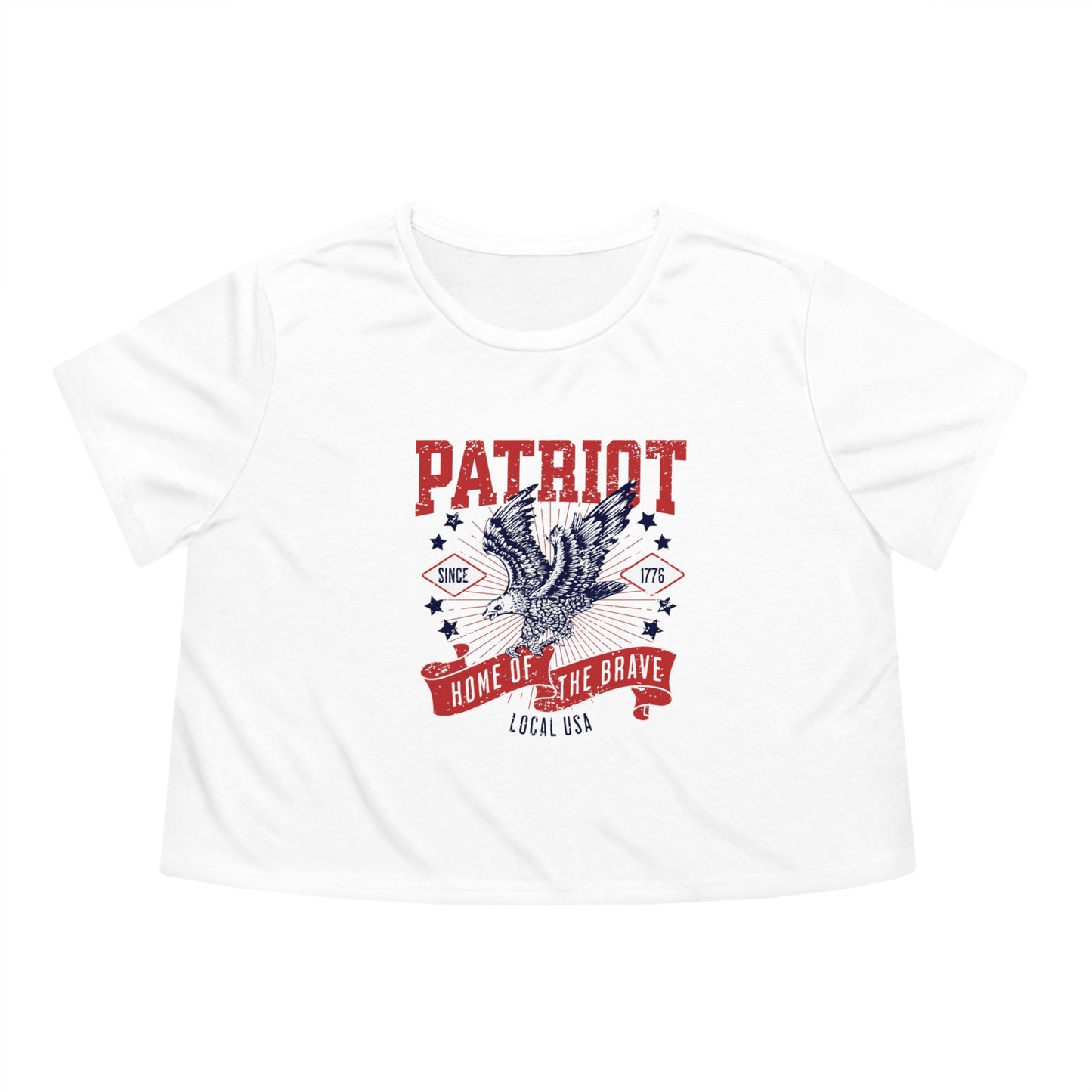 LOCALusa Patriot Women's Flowy Cropped Tee