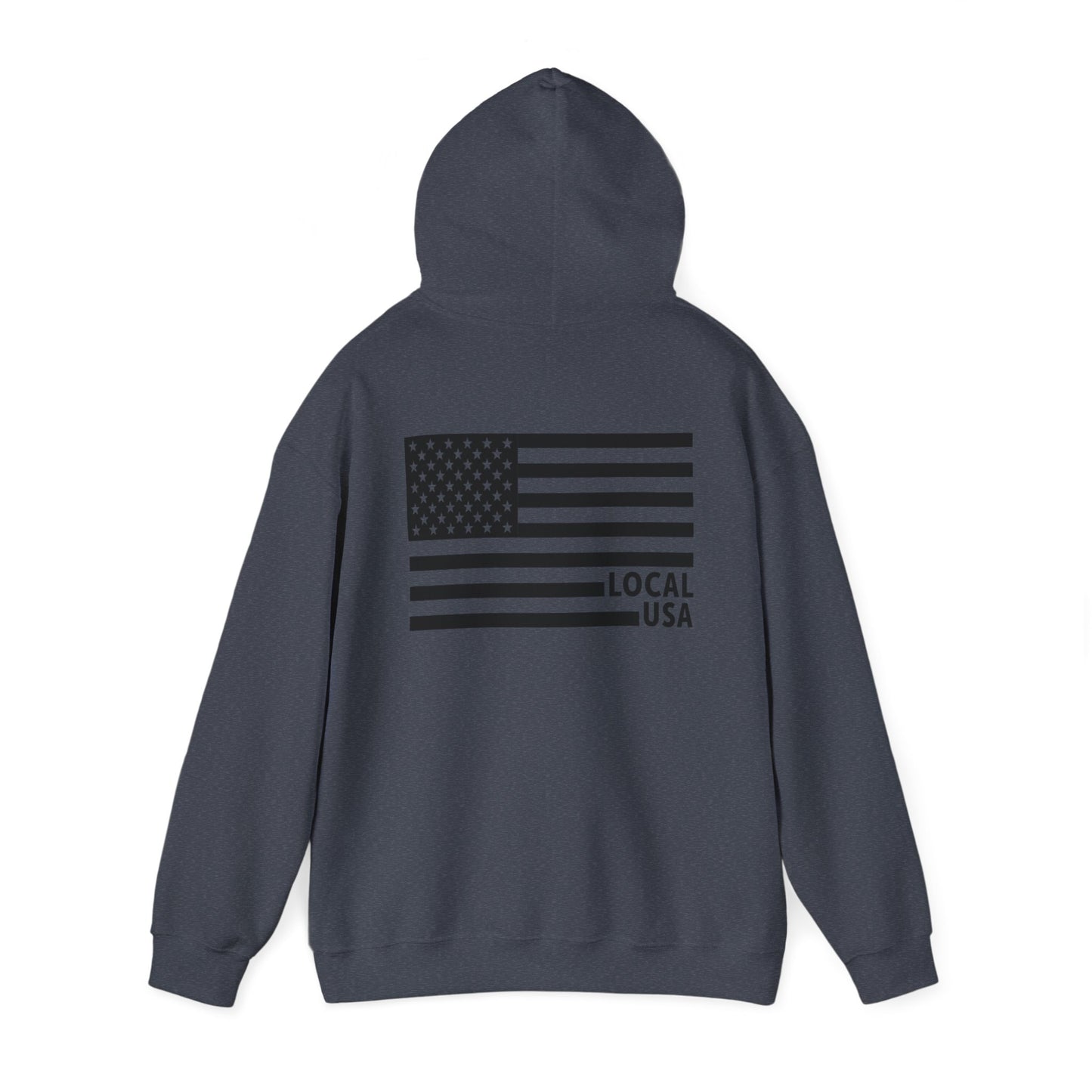 LOCALusa Black & White Unisex Hooded Sweatshirt