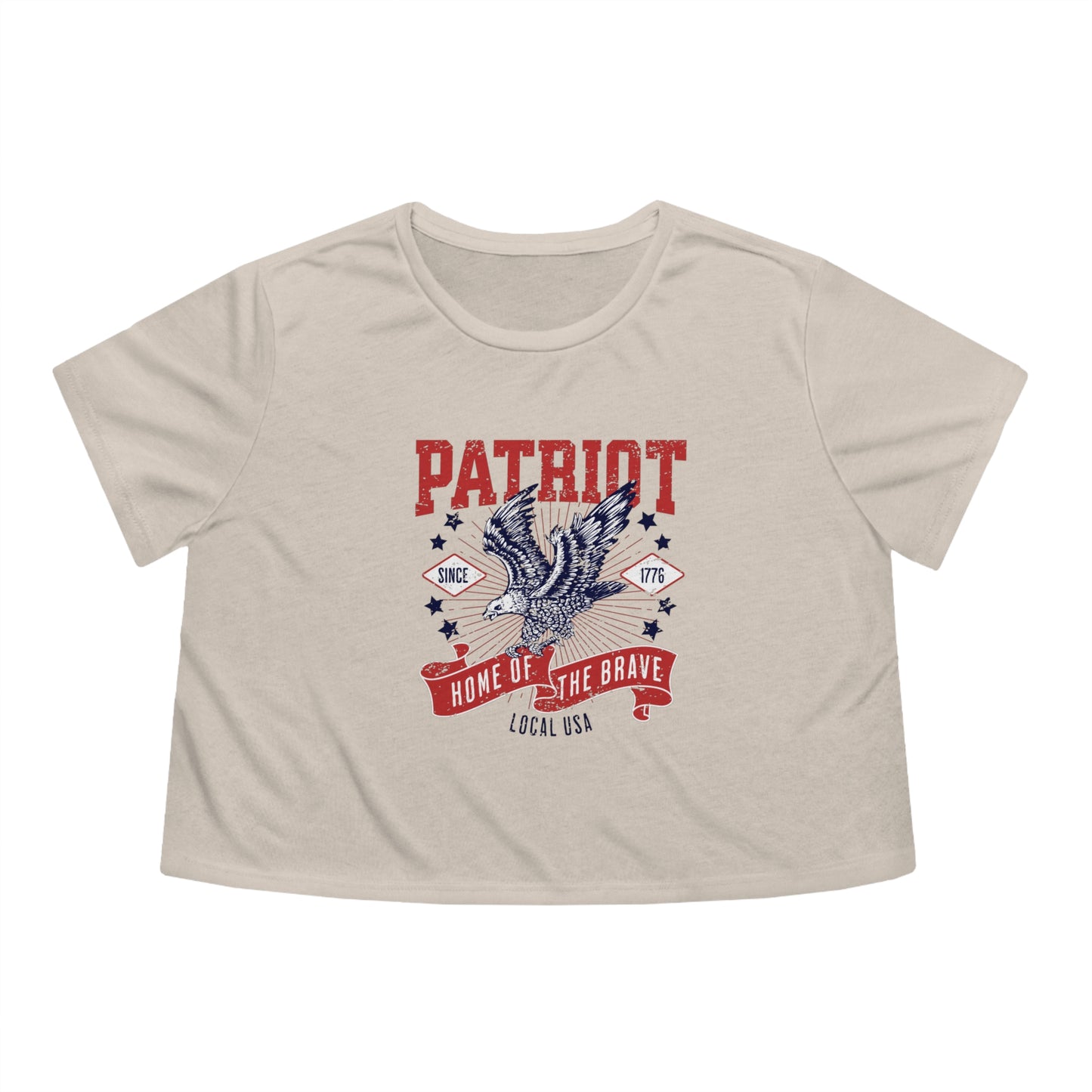 LOCALusa Patriot Women's Flowy Cropped Tee