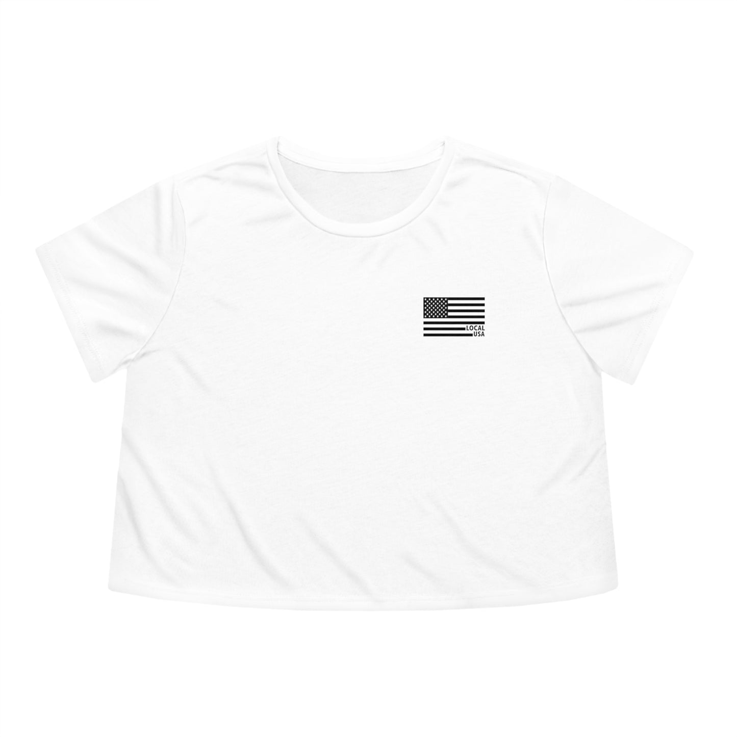 LOCALusa Women's Flag Flowy Cropped Tee