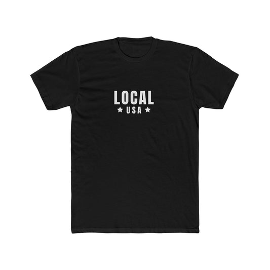 LOCALusa Star (white) Unisex Cotton Crew Tee