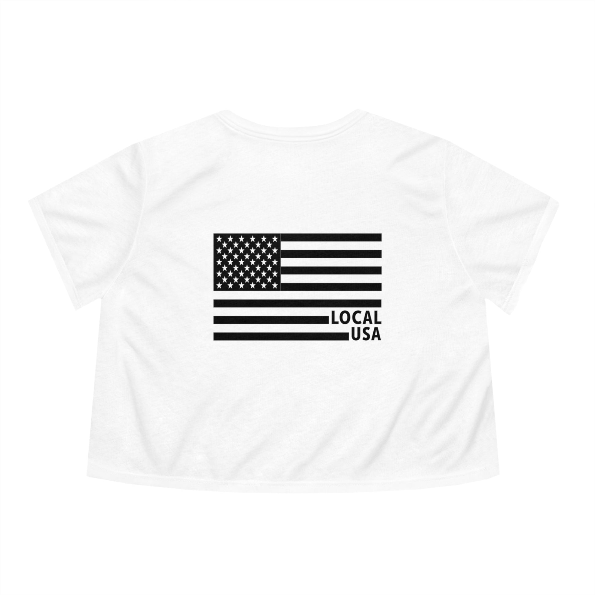 LOCALusa Women's Flag Flowy Cropped Tee