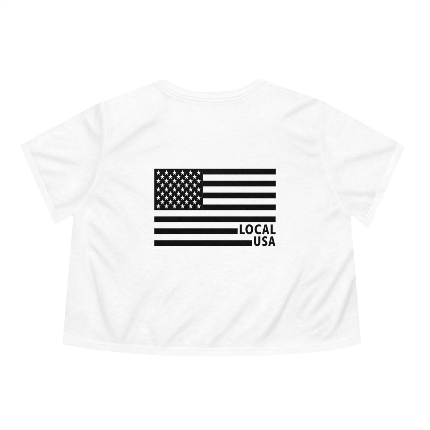 LOCALusa Women's Flag Flowy Cropped Tee