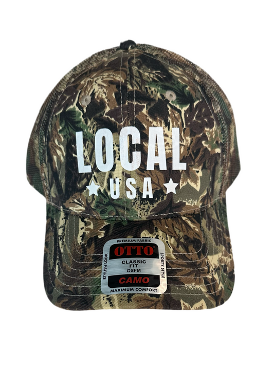 LOCALusa Star Tree Camo -White-Trucker Hat