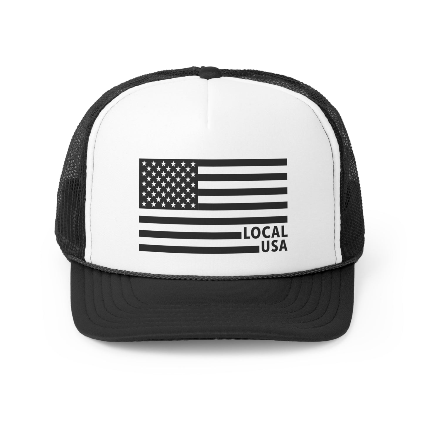 LOCALusa Black & White Flag Trucker