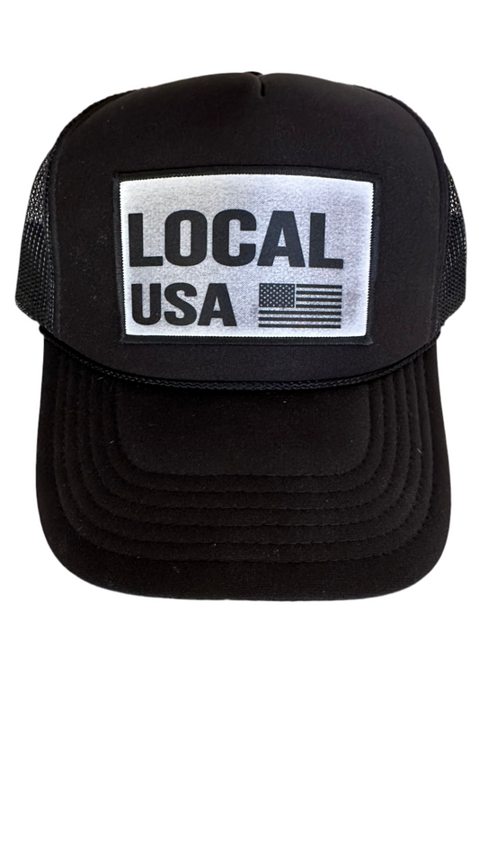 LOCALusa White Patch Trucker